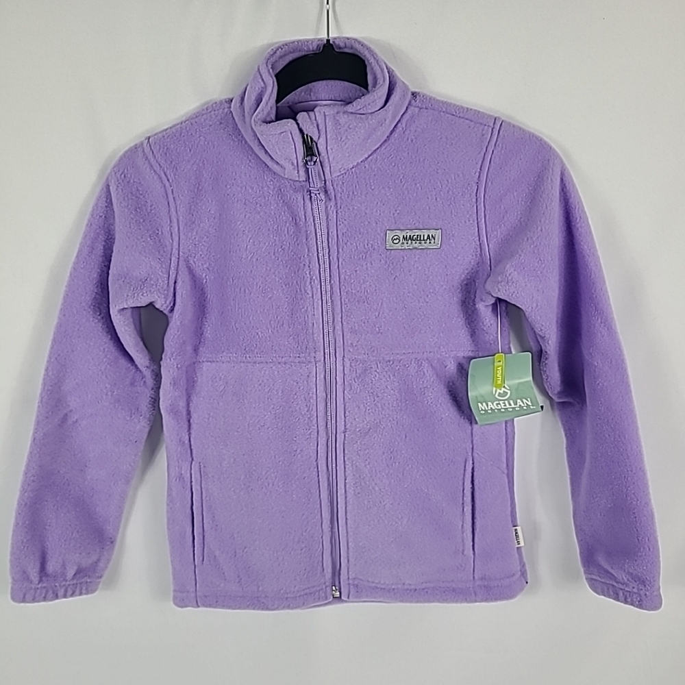Magellan Outdoors Purple Girl's Arctic Fleece Full Zip Jacket Classic Fit Sz S